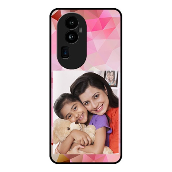 Oppo Reno 10 Pro Plus 5G Photo Printing on Glass Case - Abstract Triangle Design Oppo Reno 10 Pro Plus 5G Photo Printing on Glass Case - Abstract Triangle Design