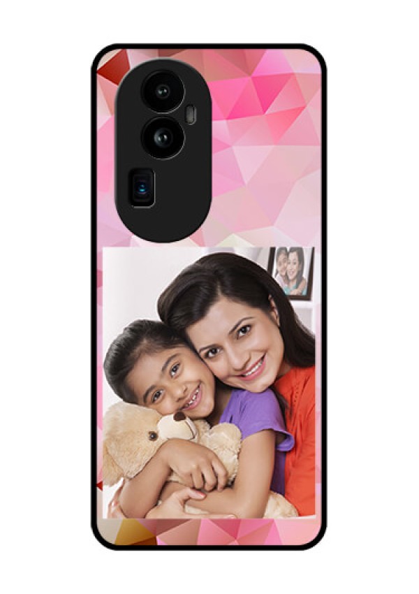 Oppo Reno 10 Pro Plus 5G Photo Printing on Glass Case - Abstract Triangle Design