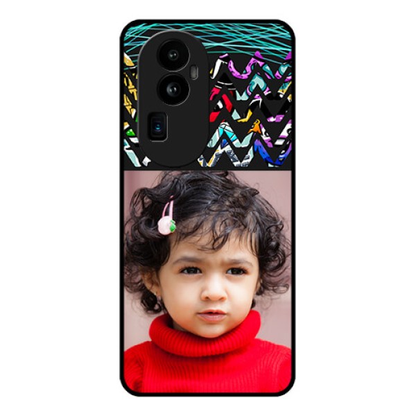 Oppo Reno 10 Pro Plus 5G Personalized Glass Phone Case - Neon Abstract Design
