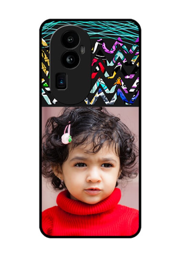 Oppo Reno 10 Pro Plus 5G Personalized Glass Phone Case - Neon Abstract Design