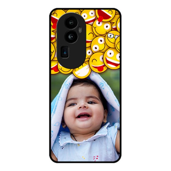Oppo Reno 10 Pro Plus 5G Custom Glass Mobile Case - with Smiley Emoji Design