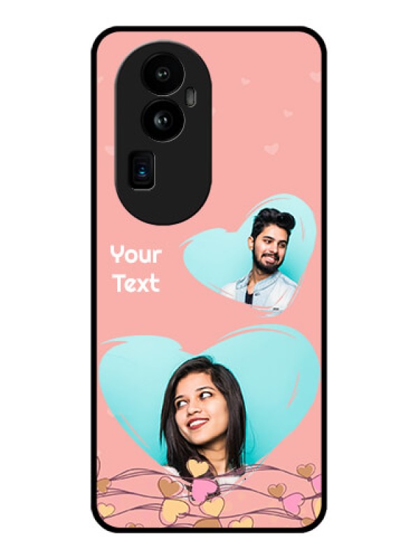 Custom Oppo Reno 10 Pro Plus 5G Custom Glass Mobile Case - Love Doodle Design
