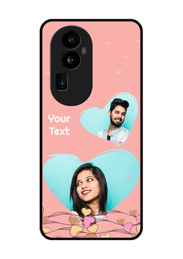 Oppo Reno 10 Pro Plus 5G Custom Glass Mobile Case - Love Doodle Design