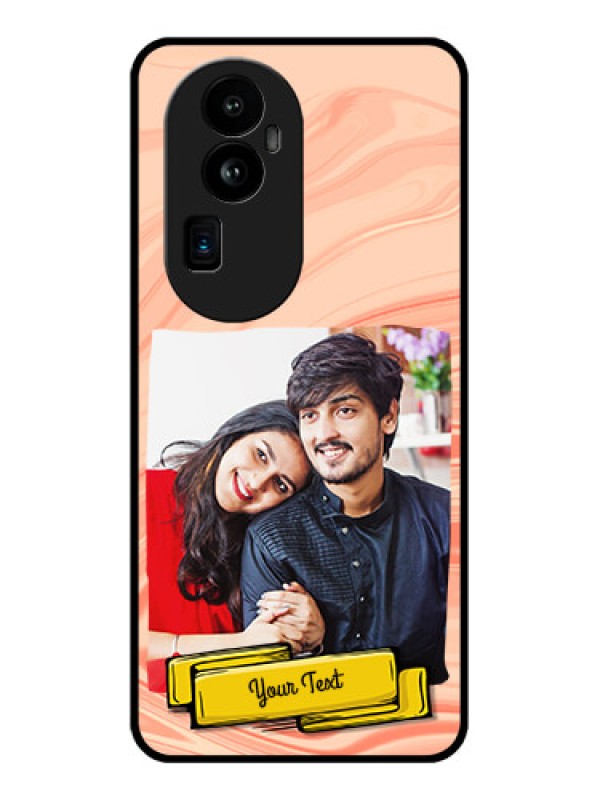 Custom Oppo Reno 10 Pro Plus 5G Personalized Glass Phone Case - Marble Texture Design