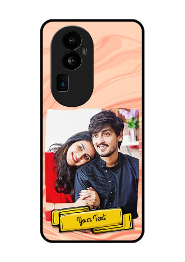 Oppo Reno 10 Pro Plus 5G Personalized Glass Phone Case - Marble Texture Design
