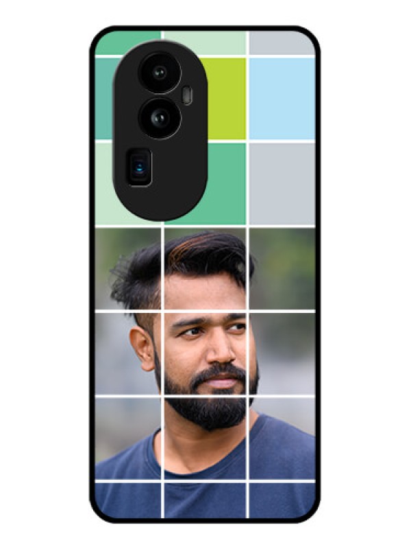 Custom Oppo Reno 10 Pro Plus 5G Photo Printing on Glass Case - with white box pattern