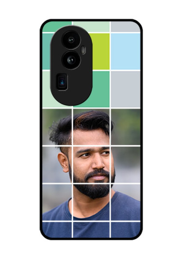 Oppo Reno 10 Pro Plus 5G Photo Printing on Glass Case - with white box pattern