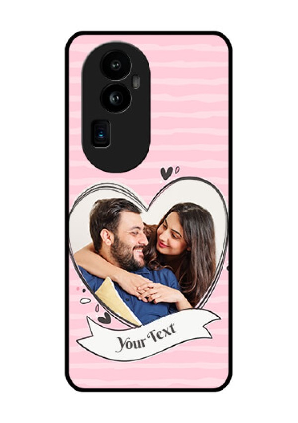 Oppo Reno 10 Pro Plus 5G Custom Glass Phone Case - Vintage Heart Design