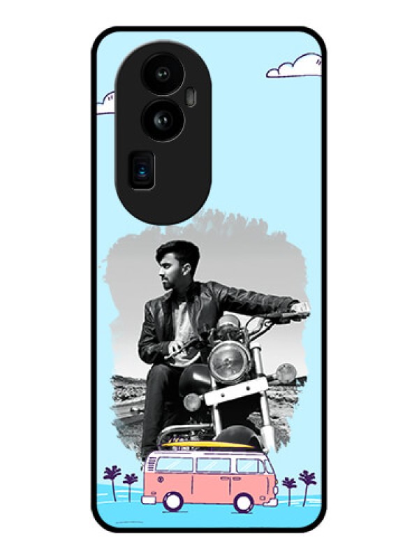 Custom Oppo Reno 10 Pro Plus 5G Photo Printing on Glass Case - Travel & Adventure Design
