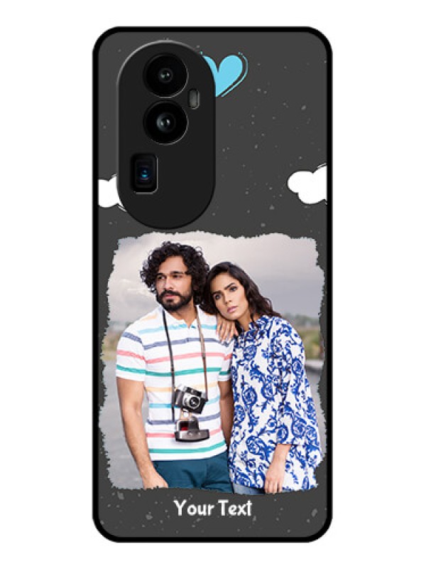 Custom Oppo Reno 10 Pro Plus 5G Custom Glass Phone Case - Splashes with love doodles Design