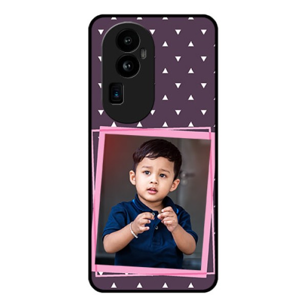 Oppo Reno 10 Pro Plus 5G Custom Glass Mobile Case - Triangle Pattern Dotted Design Oppo Reno 10 Pro Plus 5G Custom Glass Mobile Case - Triangle Pattern Dotted Design