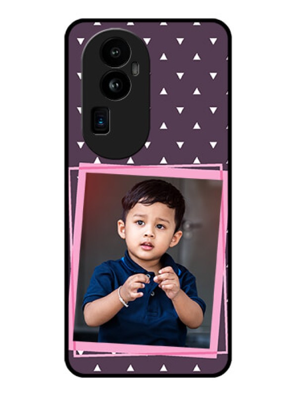 Custom Oppo Reno 10 Pro Plus 5G Custom Glass Mobile Case - Triangle Pattern Dotted Design