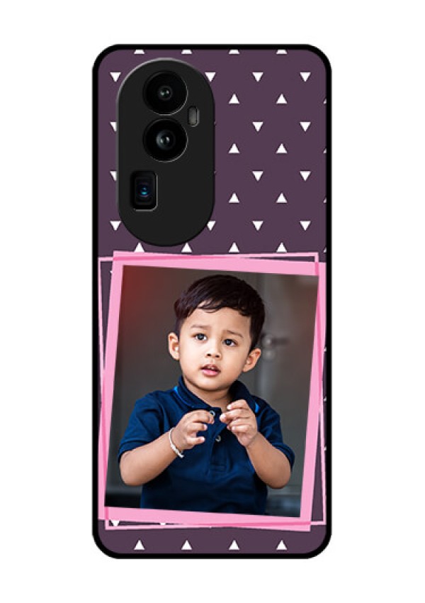 Oppo Reno 10 Pro Plus 5G Custom Glass Mobile Case - Triangle Pattern Dotted Design