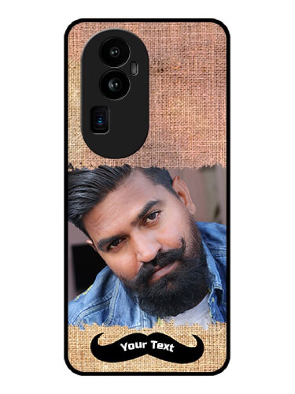 Custom Oppo Reno 10 Pro Plus 5G Personalized Glass Phone Case - with Texture Design