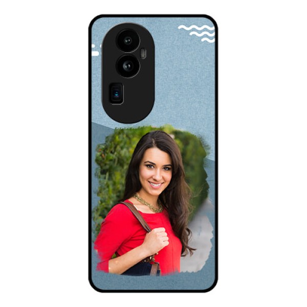 Oppo Reno 10 Pro Plus 5G Custom Glass Mobile Case - Grunge Line Art Design