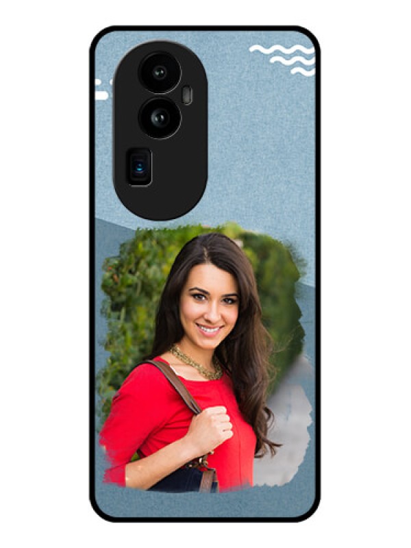 Custom Oppo Reno 10 Pro Plus 5G Custom Glass Mobile Case - Grunge Line Art Design