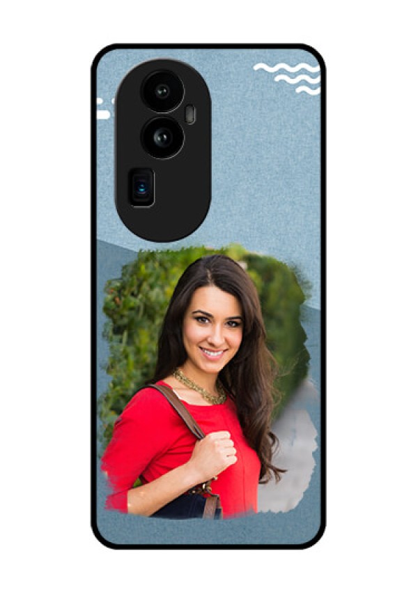 Oppo Reno 10 Pro Plus 5G Custom Glass Mobile Case - Grunge Line Art Design
