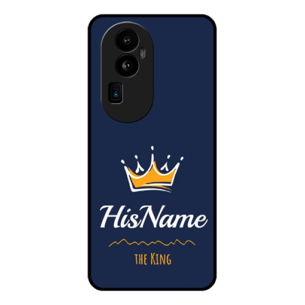 Oppo Reno 10 Pro Plus 5G Glass Phone Case King with Name