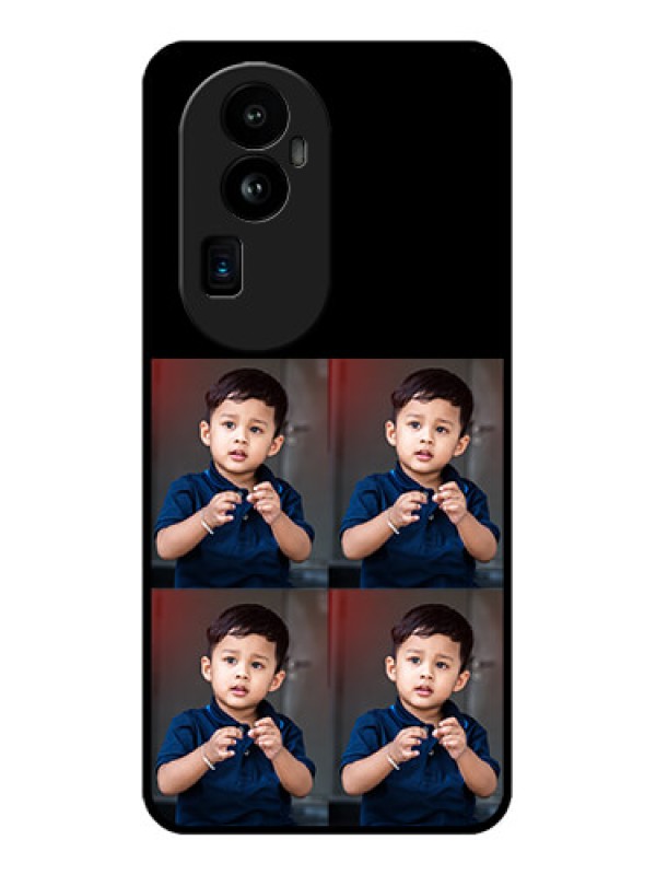 Custom Oppo Reno 10 Pro Plus 5G 4 Image Holder on Glass Mobile Cover