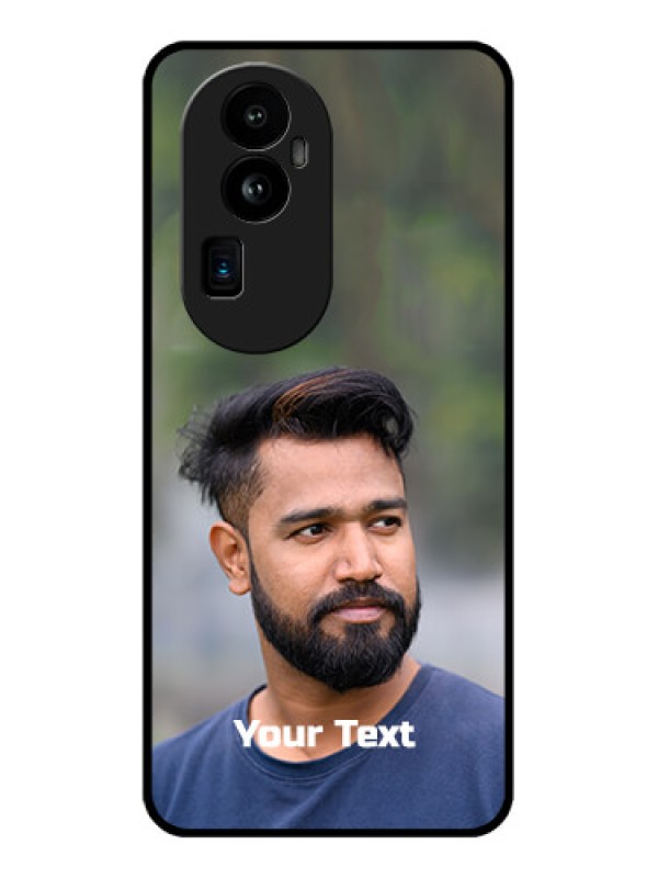 Custom Oppo Reno 10 Pro Plus 5G Glass Mobile Cover: Photo with Text