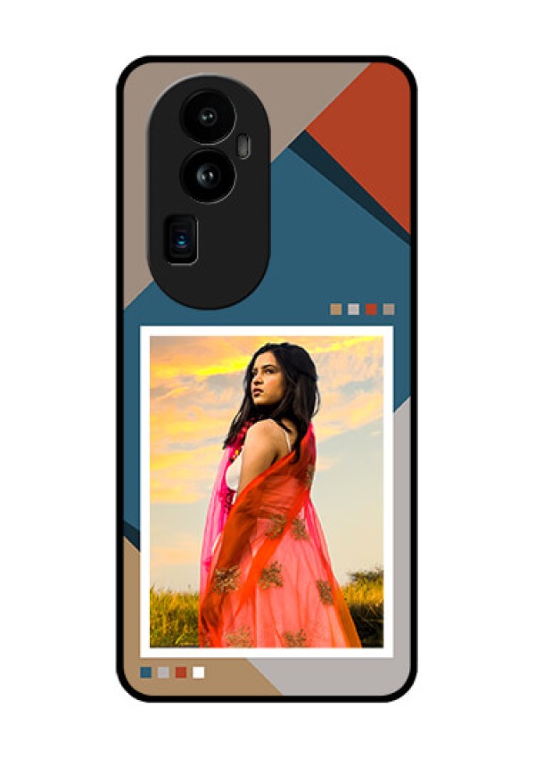 Oppo Reno 10 Pro Plus 5G Personalized Glass Phone Case - Retro color pallet Design