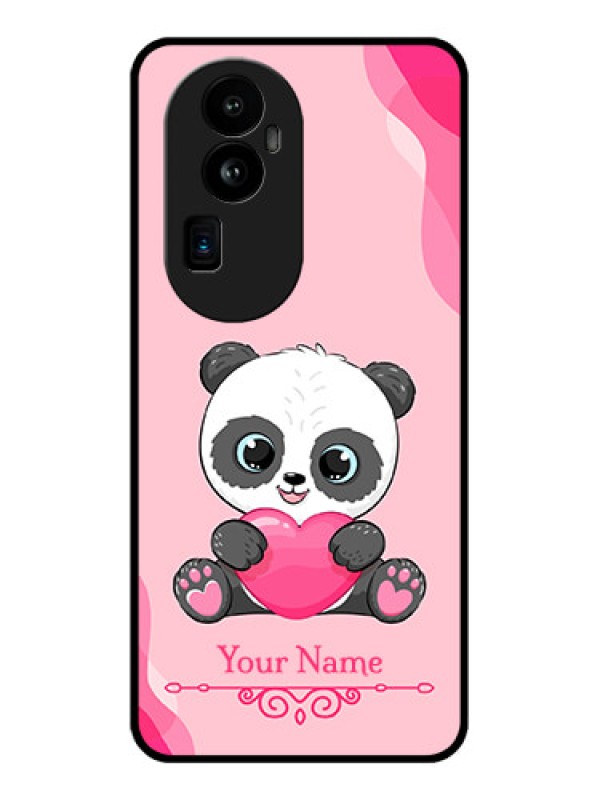 Custom Oppo Reno 10 Pro Plus 5G Custom Glass Mobile Case - Cute Panda Design