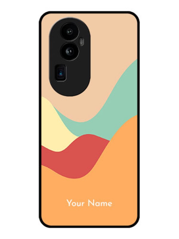 Custom Oppo Reno 10 Pro Plus 5G Personalized Glass Phone Case - Ocean Waves Multi-colour Design