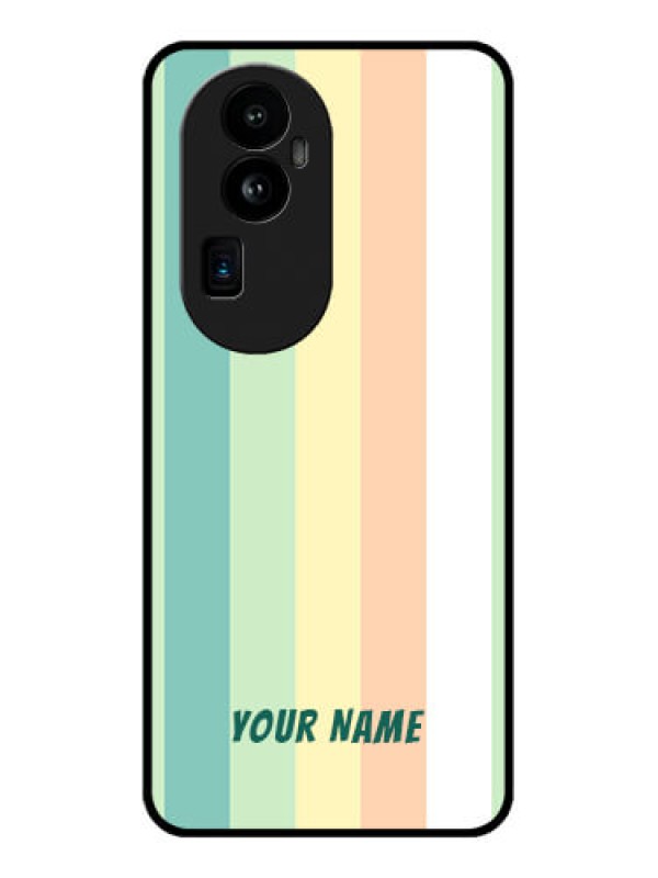 Custom Oppo Reno 10 Pro Plus 5G Photo Printing on Glass Case - Multi-colour Stripes Design