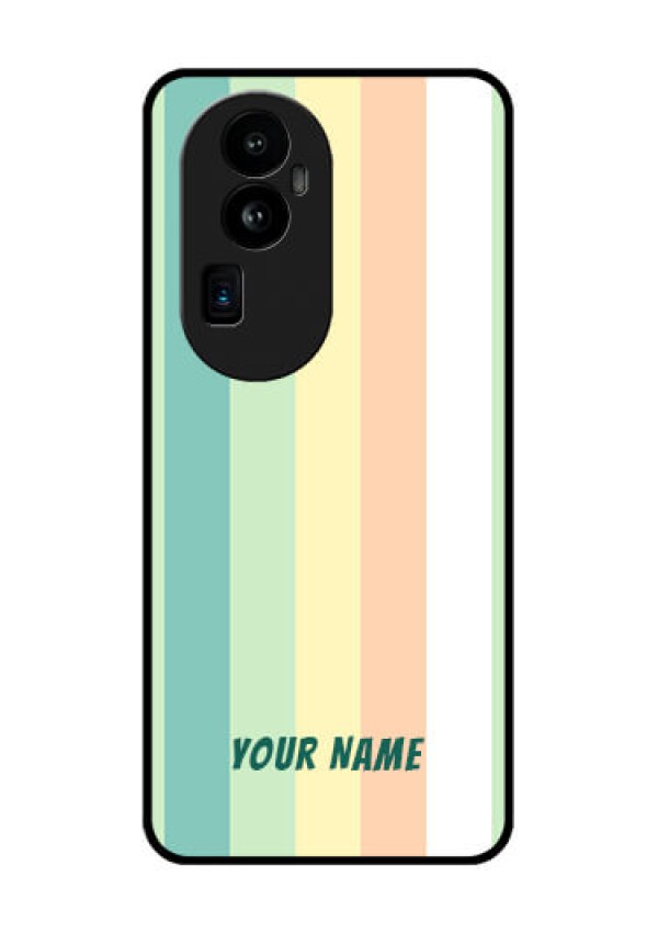 Oppo Reno 10 Pro Plus 5G Photo Printing on Glass Case - Multi-colour Stripes Design