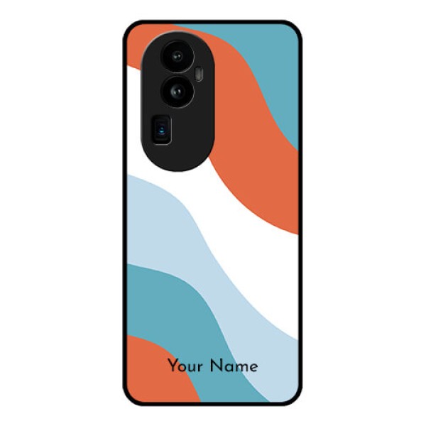 Oppo Reno 10 Pro Plus 5G Custom Glass Mobile Case - coloured Waves Design