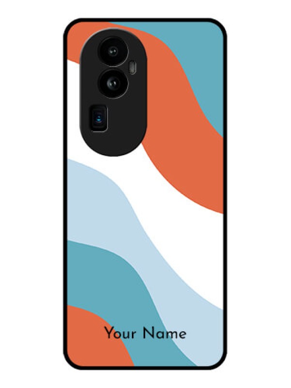 Custom Oppo Reno 10 Pro Plus 5G Custom Glass Mobile Case - coloured Waves Design