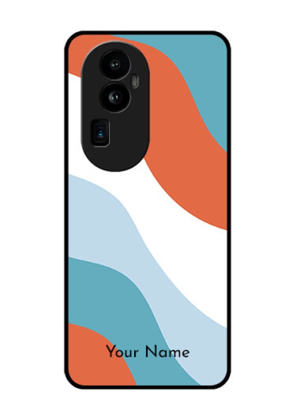 Oppo Reno 10 Pro Plus 5G Custom Glass Mobile Case - coloured Waves Design