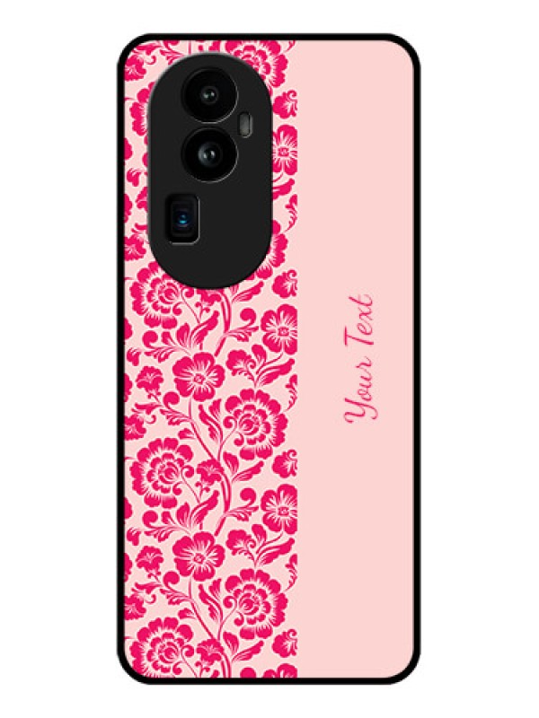 Custom Oppo Reno 10 Pro Plus 5G Custom Glass Phone Case - Attractive Floral Pattern Design