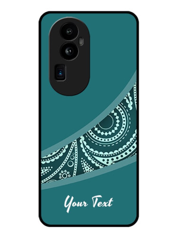 Custom Oppo Reno 10 Pro Plus 5G Photo Printing on Glass Case - semi visible floral Design