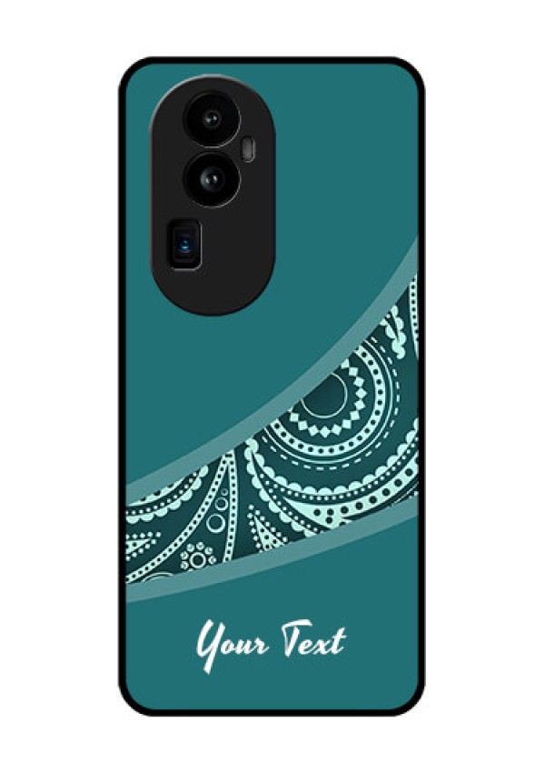 Oppo Reno 10 Pro Plus 5G Photo Printing on Glass Case - semi visible floral Design