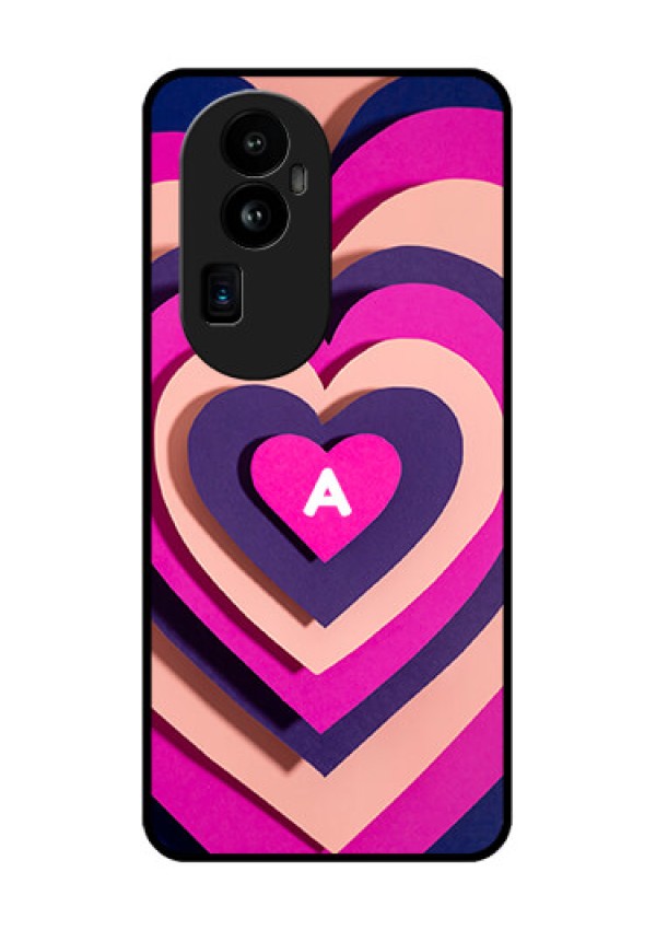 Oppo Reno 10 Pro Plus 5G Custom Glass Mobile Case - Cute Heart Pattern Design