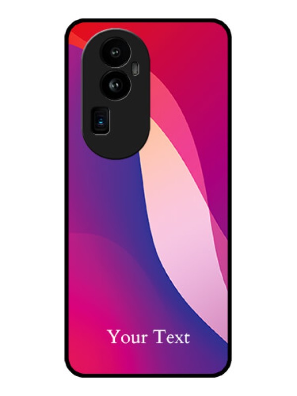 Custom Oppo Reno 10 Pro Plus 5G Personalized Glass Phone Case - Digital abstract Overlap Design