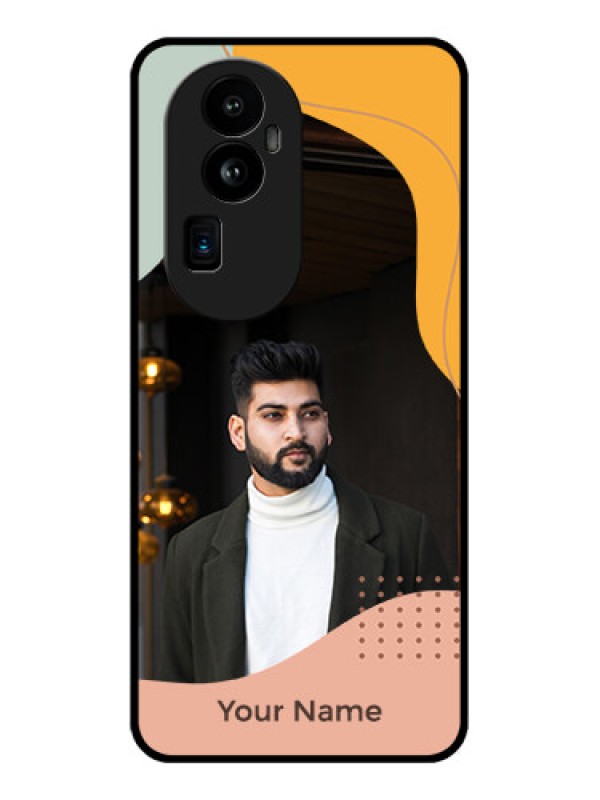 Custom Oppo Reno 10 Pro Plus 5G Personalized Glass Phone Case - Tri-coloured overlay design