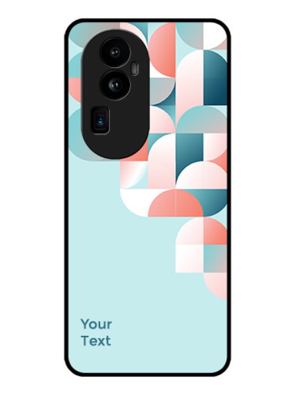 Custom Oppo Reno 10 Pro Plus 5G Custom Glass Phone Case - Stylish Semi-circle Pattern Design