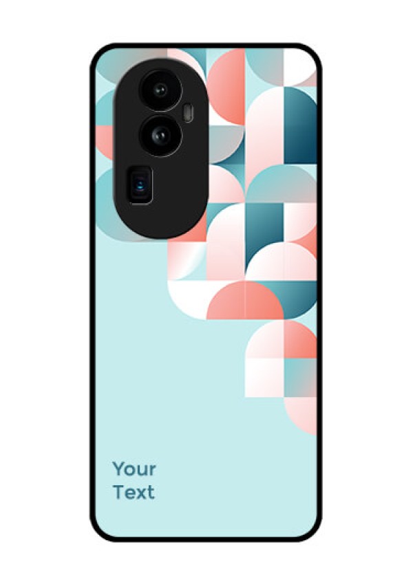 Oppo Reno 10 Pro Plus 5G Custom Glass Phone Case - Stylish Semi-circle Pattern Design