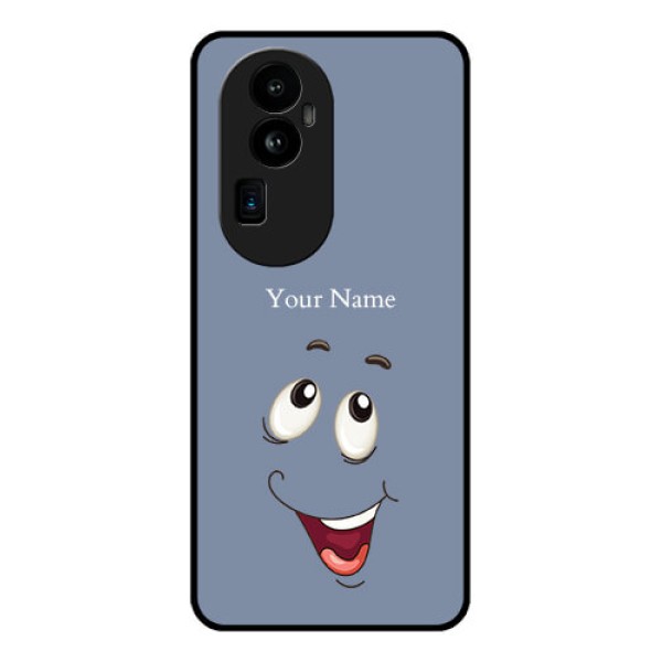 Oppo Reno 10 Pro Plus 5G Photo Printing on Glass Case - Laughing Cartoon Face Design