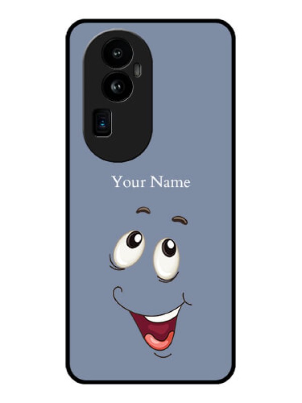 Custom Oppo Reno 10 Pro Plus 5G Photo Printing on Glass Case - Laughing Cartoon Face Design