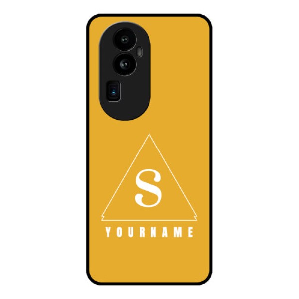 Oppo Reno 10 Pro Plus 5G Personalized Glass Phone Case - simple triangle Design