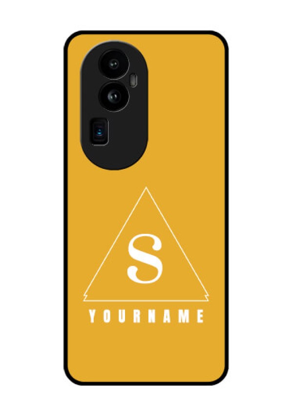 Oppo Reno 10 Pro Plus 5G Personalized Glass Phone Case - simple triangle Design