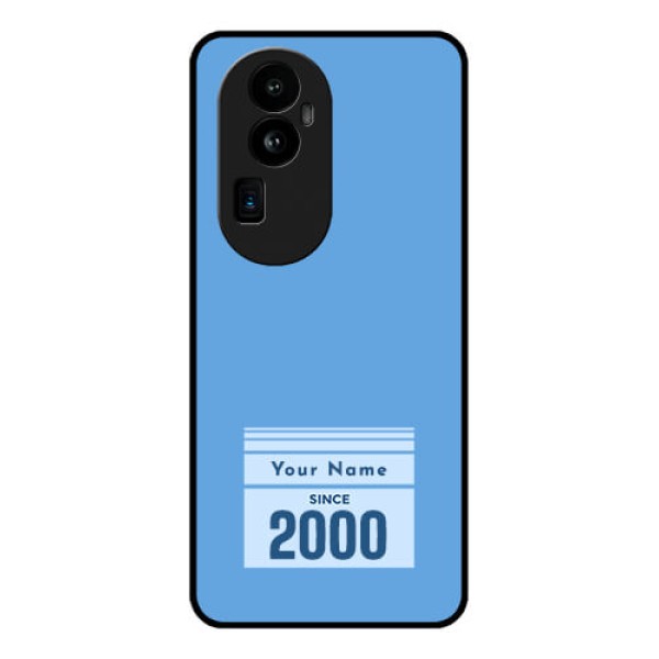 Oppo Reno 10 Pro Plus 5G Custom Glass Mobile Case - Custom Year of birth Design Oppo Reno 10 Pro Plus 5G Custom Glass Mobile Case - Custom Year of birth Design
