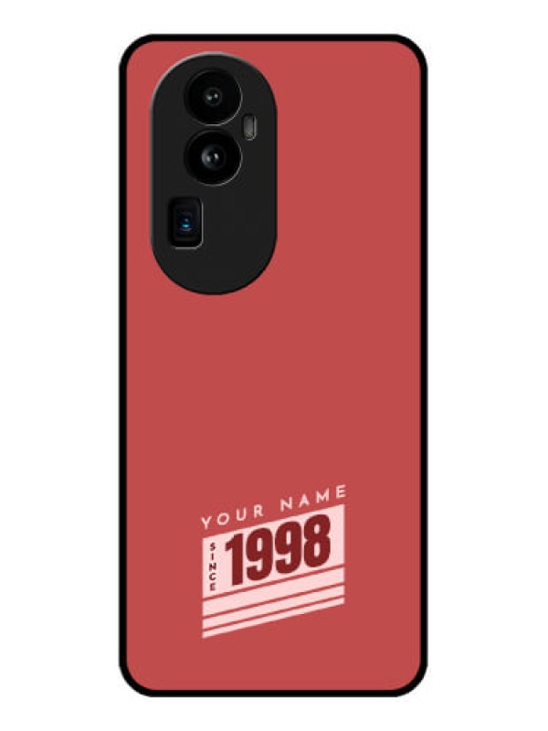 Custom Oppo Reno 10 Pro Plus 5G Custom Glass Phone Case - Red custom year of birth Design