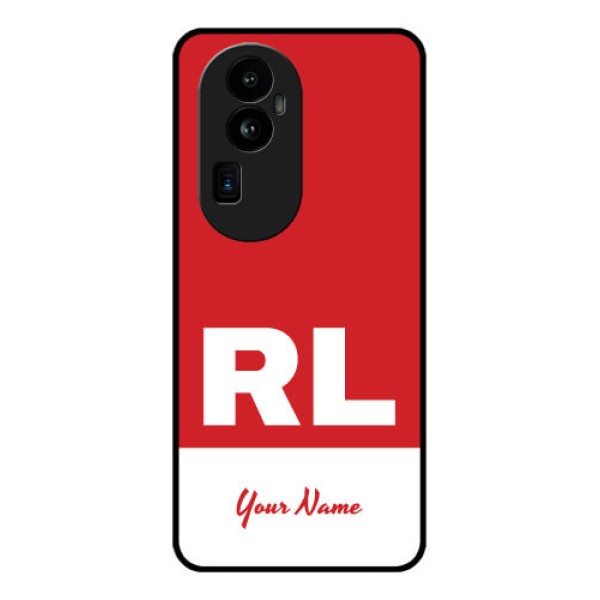 Oppo Reno 10 Pro Plus 5G Personalized Glass Phone Case - dual tone custom text Design Oppo Reno 10 Pro Plus 5G Personalized Glass Phone Case - dual tone custom text Design