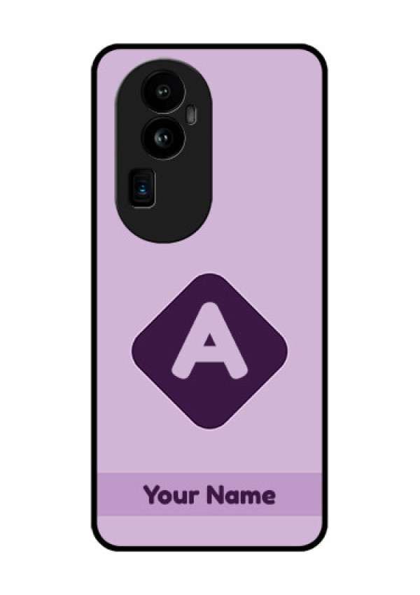 Oppo Reno 10 Pro Plus 5G Custom Glass Mobile Case - Custom Letter in curved badge Design