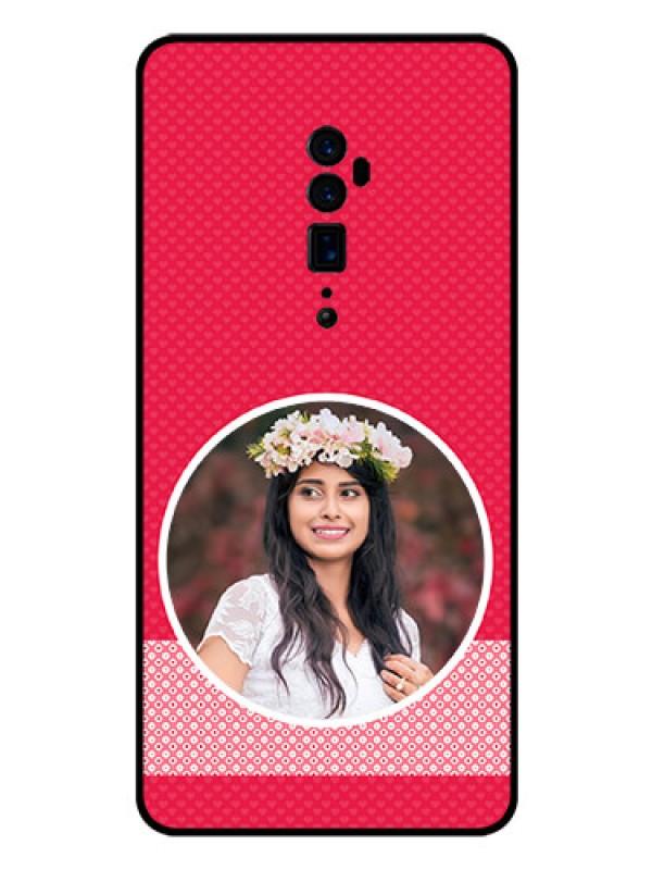 Custom Reno 10x zoom Personalised Glass Phone Case  - Pink Pattern Design