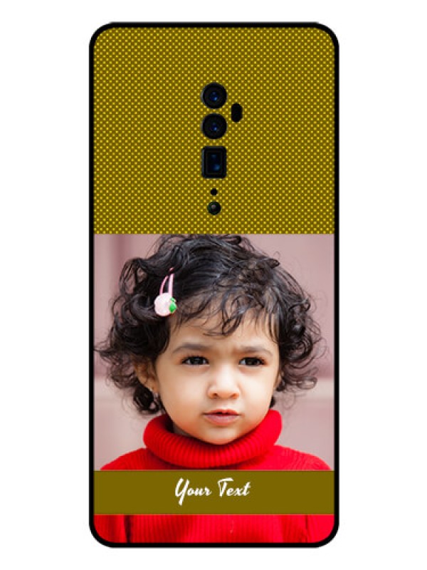 Custom Reno 10x zoom Custom Glass Phone Case  - Simple Green Color Design